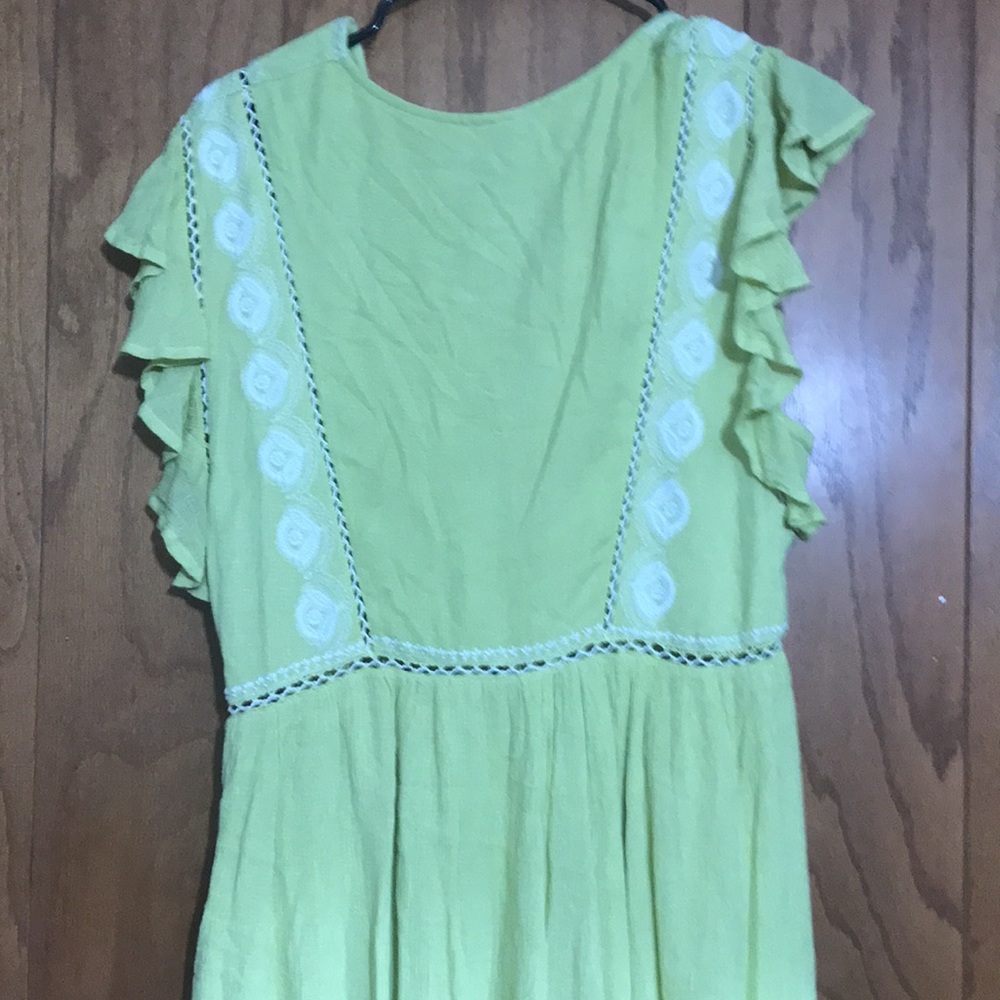 Free People lime green tunic size M - Picture 5 of 6